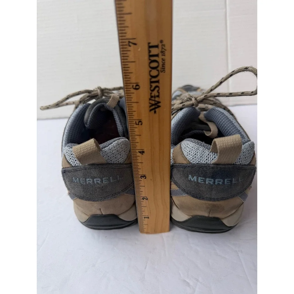 Merrell Siren Tan Gray Vibram Low Top Mesh Lace Up Sport Hiking Sneaker Shoes 9 - Picture 7 of 9